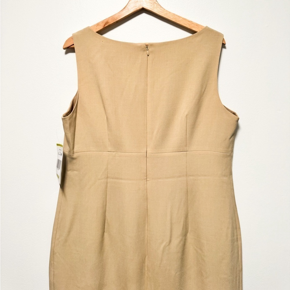 NWT Le Suit Sheath Dress | Open Front Jacket | 2 Piece Set | Size 14 plus | Tan - Picture 7 of 16